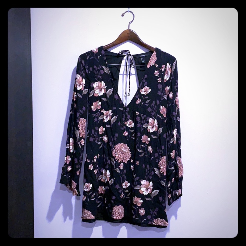 F21 Floral Mini with deep Vs